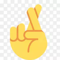Emojipedia祈祷指拇指信号-表情符号