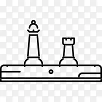 国际象棋电脑图标游戏剪辑艺术棋盘
