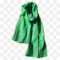 时尚围巾服装配件绿色雪纺-绿色围巾