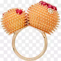 钻石亮环卡地亚-粉红色戒指