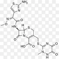 头孢曲松头孢菌素抗生素结构骨架配方-阿莫西林酸