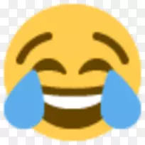 脸上带着喜悦的泪水表情符号哭着笑表情-微笑