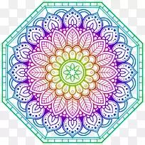 曼陀罗彩虹视觉艺术圈-曼陀罗壁纸