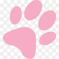 治疗犬爪大熊猫小狗-粉红色爪子