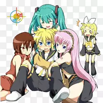 Kagamine rin/len Hatsune Miku Meguru Luka的词汇名为meiko-Hatsune Miku