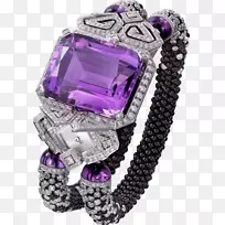 紫水晶珠宝手表卡地亚戒指-紫色珠宝