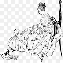 儿童绘画母亲婴儿剪贴画-儿童