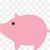 猪电脑鼠标粉红m剪贴画-猪