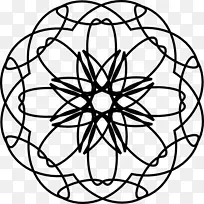 Mandala维基媒体共用点缀重叠圆圈网格图案装饰