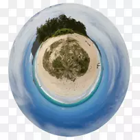 球形餐具-夏威夷海滩