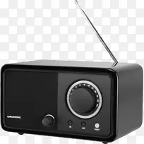 格伦迪格TR1 200收音机调频黑调频广播电子设备.收音机