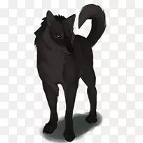 黑狼画猫狗-棕色狼