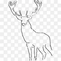 鹿画夹艺术-鹿头轮廓