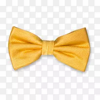 领结黄色领带丝绸套装
