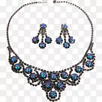 耳环项链珠宝紫水晶宝石项链