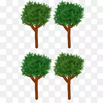 树枝森林剪贴画-树