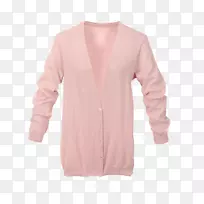 羊毛衫粉红色m领袖rtv粉红色开襟羊毛衫