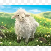 绵羊亚马逊网站手木偶填充动物&可爱的玩具-绵羊