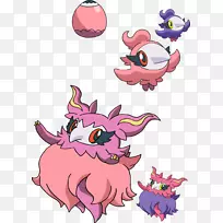 神奇宝贝x和y Pokémon洗牌，Spritzee，Pokémon，Sun和Mone-zee