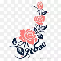 花卉设计模版绘图-玫瑰