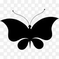 毛茸茸的蝴蝶，昆虫，剪影，剪贴画.蝴蝶