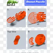 甜甜圈字谜游戏拯救海龟拼图制作