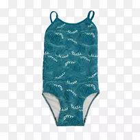 长裤泳衣绿松石吊带泳衣