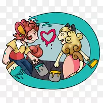 人类行为卡通娱乐剪贴画-兔子水彩画故事