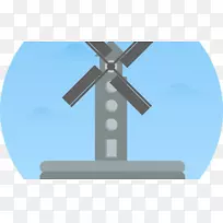 风电风车夹艺术冷却塔