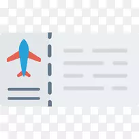 航班计算机图标机票运输-旅行
