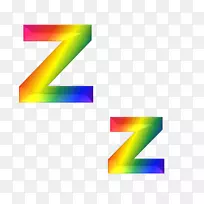 字母表字母z字型彩虹