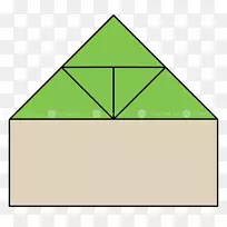 三角形点绿叶纸苍蝇