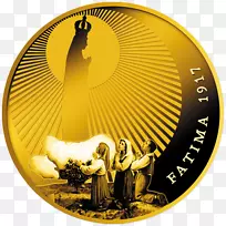 我们的fátima女士硬币神像玛丽安幽灵-硬币