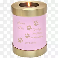 粉红猫缸烛台-蜡烛