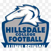 Hillsdale充电器足球Hillsdale学院大山谷洛杉矶充电器标志-美式足球