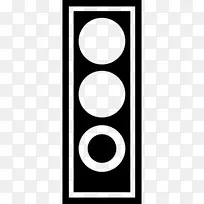 交通灯轮廓计算机图标.交通灯