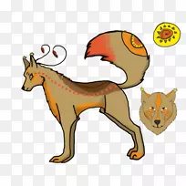 红狐猫狗夹艺术-狼精神
