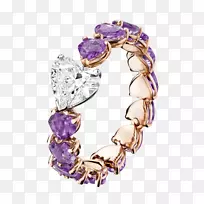 紫水晶戒指珠宝钻石宝石戒指