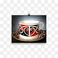 咖啡杯碟瓷杯-咖啡厅海报