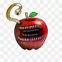 嘴苹果剪贴画-苹果