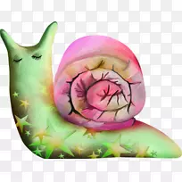 蜗牛水彩画