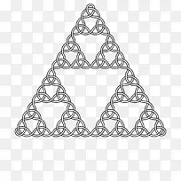 Sierpinski三角形分形迭代Sierpinski地毯-三角形