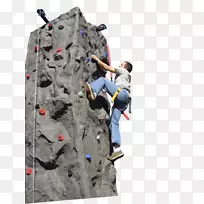 自由单人攀岩运动攀岩墙-攀岩