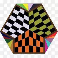 对称平方米图案-国际象棋金