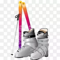 滑雪冬季运动滑雪靴-滑雪