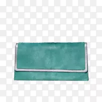 手提包绿色绿松石钱包长方形钱包