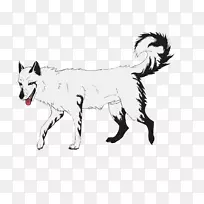 狗繁殖线艺术白色野生动物-狗