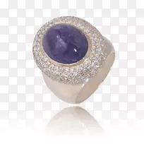 紫水晶蓝宝石戒指Pierre Précieuse钻石-蓝宝石