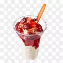 圣代巧克力冰淇淋奶昔冷冻酸奶草莓冰