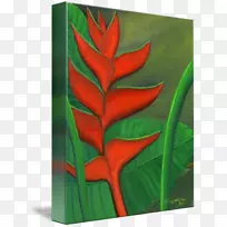 龙虾-爪子丙烯酸涂料现代艺术丙烯酸树脂-绿色热带